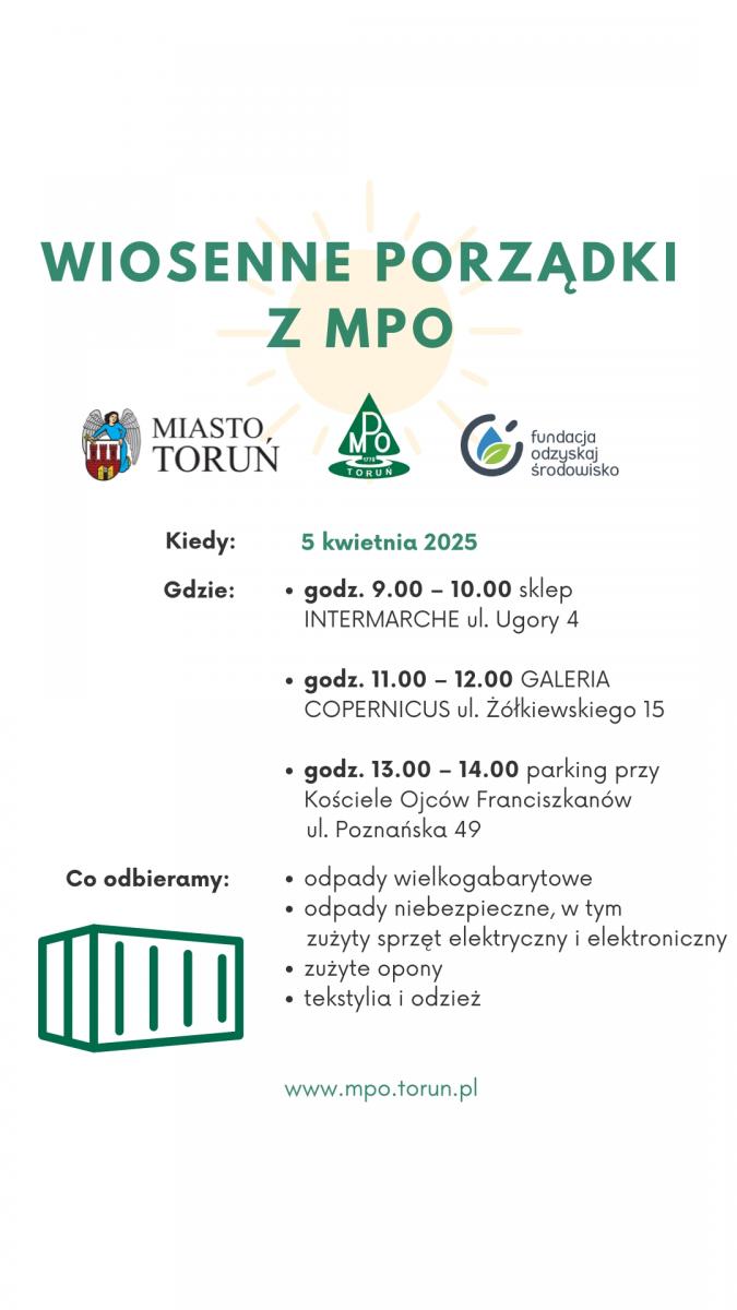 Plakat akcji wiosenne porządki