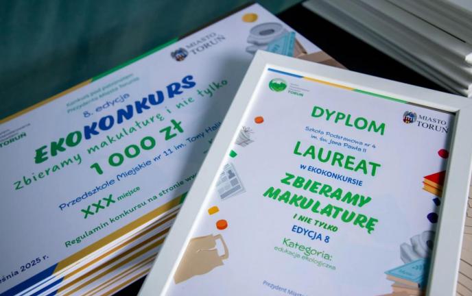 Dyplomy dla laureatów ekokonkursu 2025