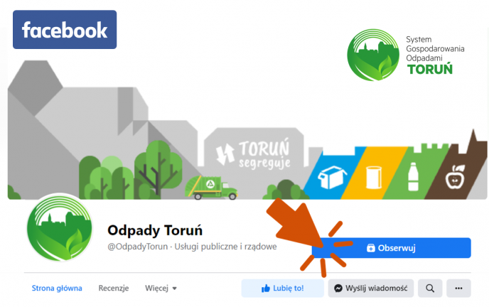 Profil Facebook Odpady Toruń