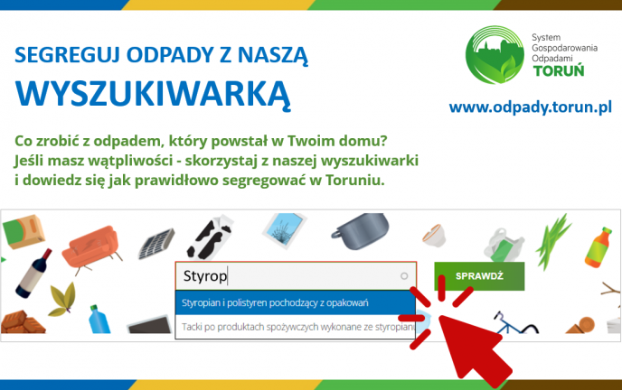 Toruńska wyszukiwarka odpadów